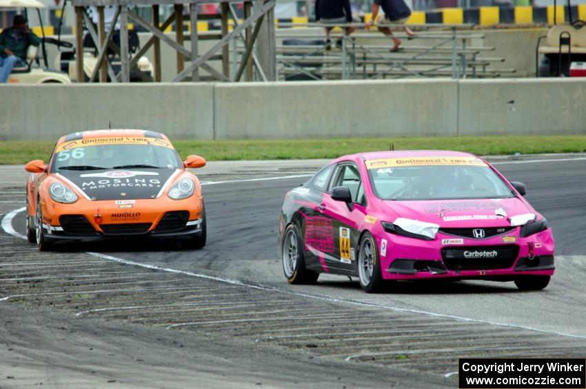 Sarah Cattaneo / Owen Trinkler Honda Civic Si and Jeff Mosing / Eric Foss Porsche Cayman