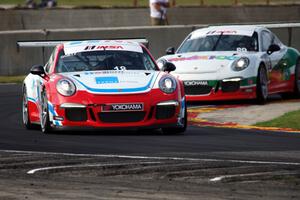 John Goetz's and Oscar Arroyo's Porsche GT3 Cup cars