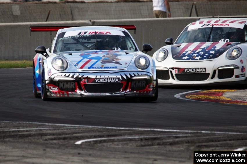 William Peluchiwski's and Charlie Putman's Porsche GT3 Cup cars