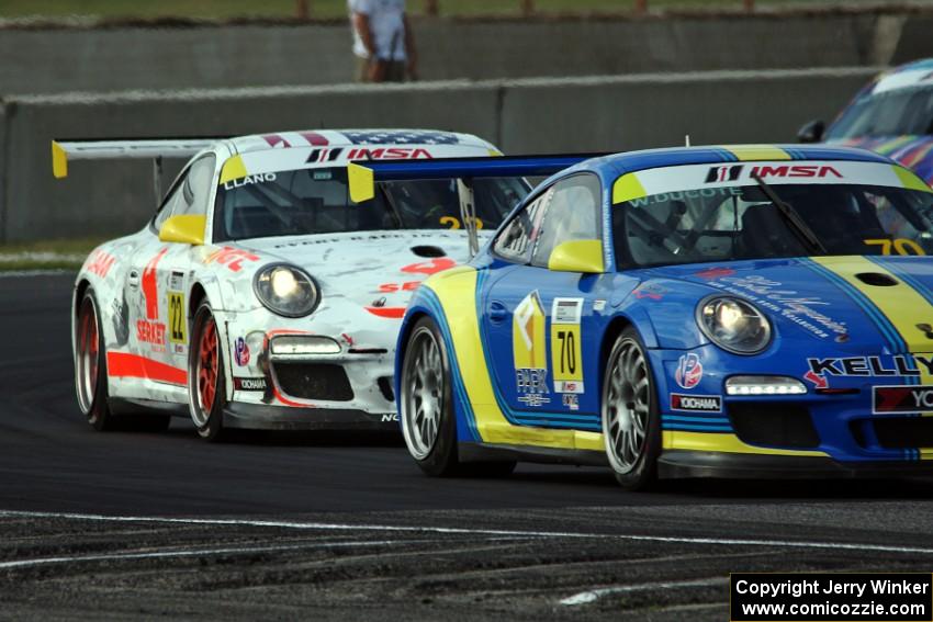 Wayne Ducote's and Mark Llano's Porsche GT3 Cup cars