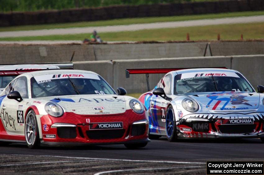 David Baker's and William Peluchiwski's Porsche GT3 Cup cars