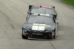 Tomy Drissi's Toyota Camry and Jeremy Clements' Chevy Camaro