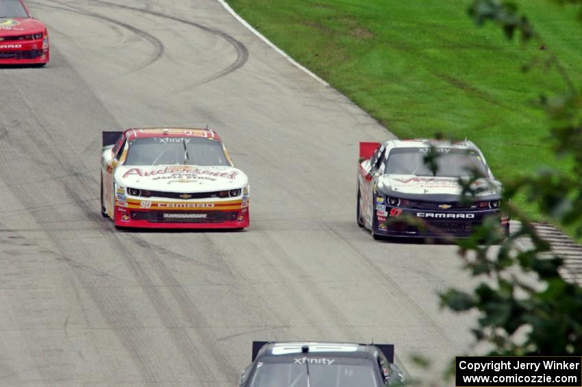 Andy Lally's Chevy Camaro and Dylan Kwasniewski's Chevy Camaro