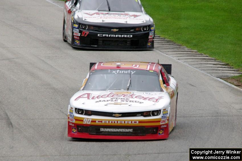 Andy Lally's Chevy Camaro and Dylan Kwasniewski's Chevy Camaro