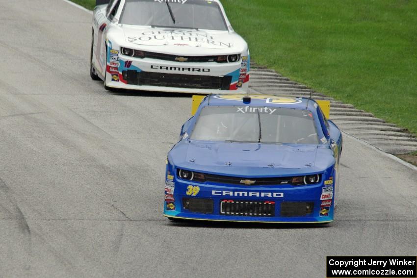 Ryan Sieg's Chevy Camaro and Kevin O'Connell's Chevy Camaro