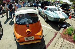 BMW Isetta and 1963 Chevy Corvette