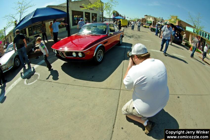 Ben Wedge takes a photo of a BMW 3.0CSL