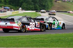 Blake Koch's Toyota Camry and J.J. Yeley's Toyota Camry