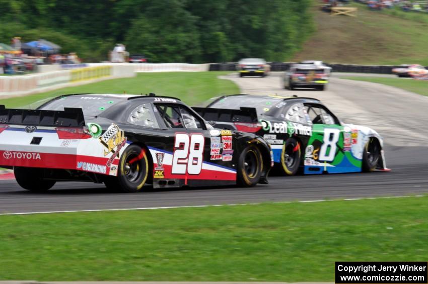 Blake Koch's Toyota Camry and J.J. Yeley's Toyota Camry