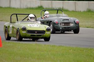 Dan L'Heureux's MG Midget and Dan Powell's Austin-Healey 3000