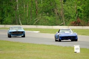 Kent Burg's Chevy Corvette and Brian Kennedy's Ford Mustang Boss 302
