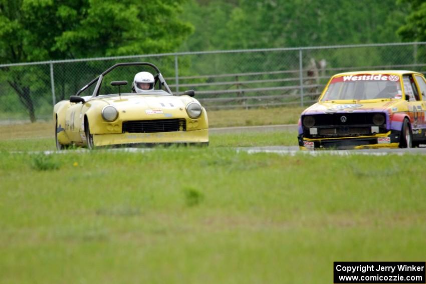 Brooke Fairbanks' H Production Triumph Spitfire and Jimmy Griggs's GTL VW Rabbit