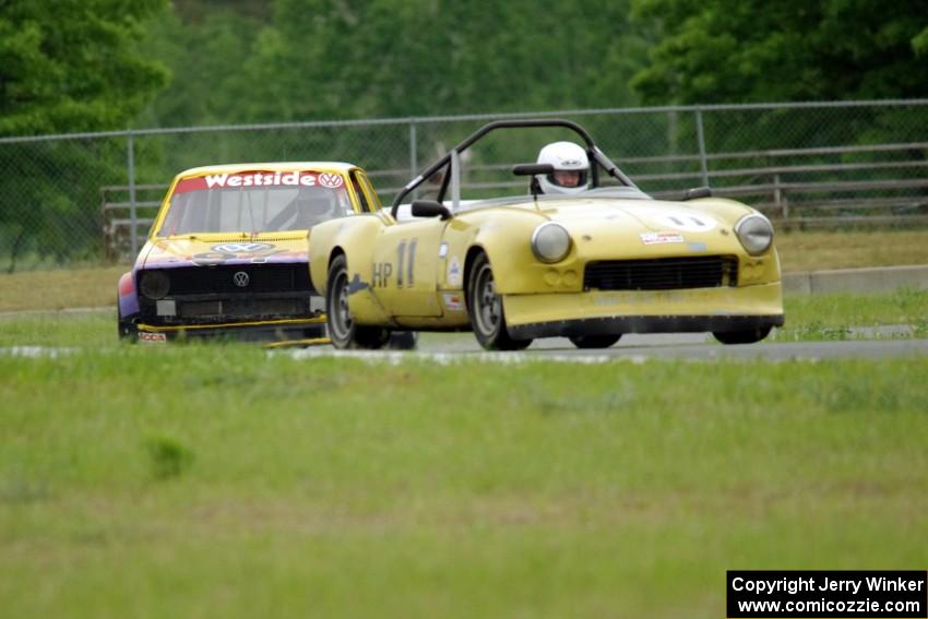 Brooke Fairbanks' H Production Triumph Spitfire and Jimmy Griggs's GTL VW Rabbit