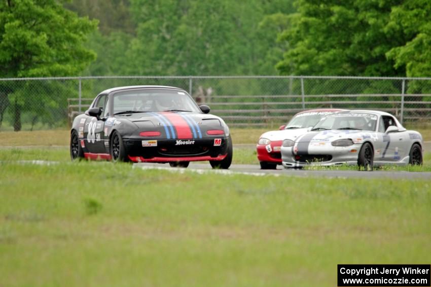 Samantha Silver's, Chris Craft's and Jamey Randall's Spec Miata Mazda Miatas