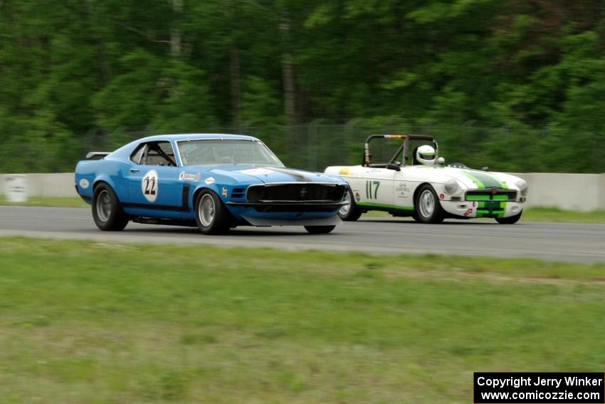 Brian Kennedy's Ford Mustang Boss 302 and Steve Nichols' MGB