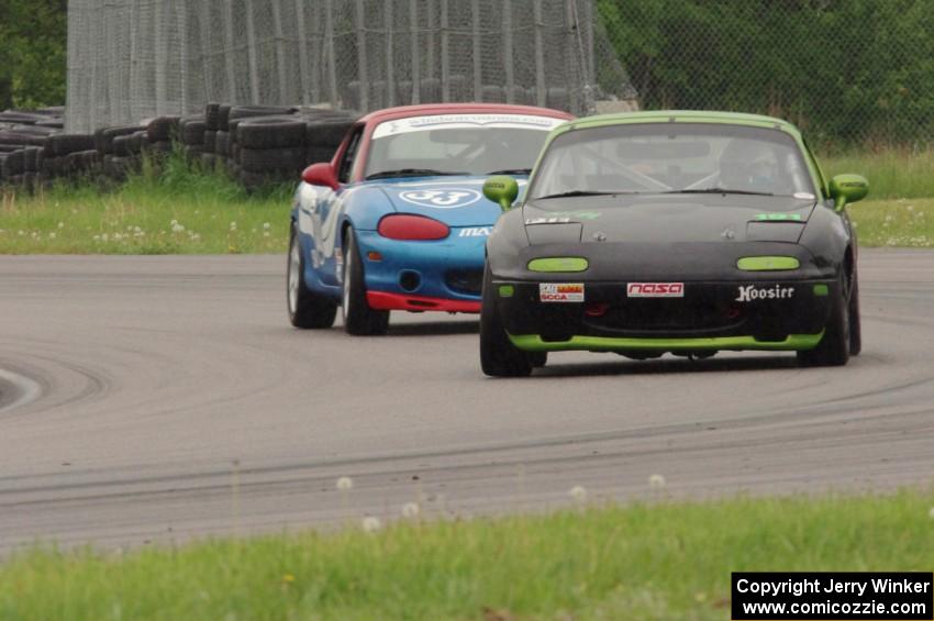 Aaron Jongbloedt's and Rick Buan's Spec Miata Mazda Miatas