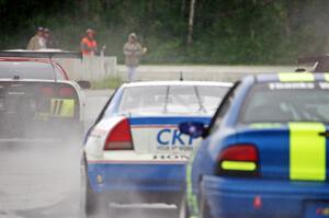 Darrell Peterson's SPO Chevy Corvette leads Rob Coffey's E Production Honda Prelude and John Glowaski's ITA Dodge Neon ACR