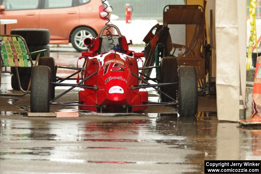 Ethan Mackey's EuroSwift SC94T Formula Ford in the paddock.