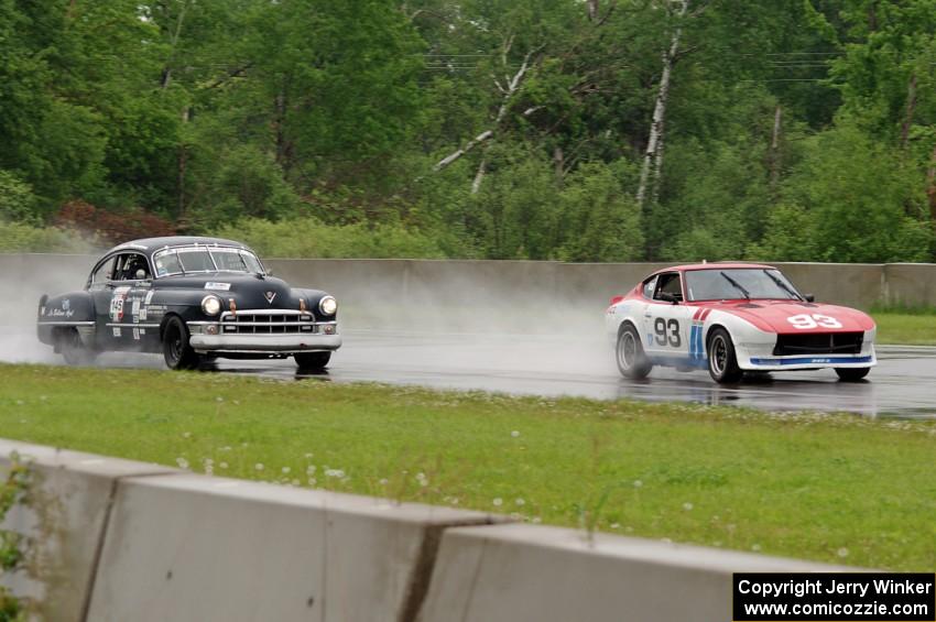 Ed Dulski's Datsun 240Z and John Daniels, Jr.'s Cadillac Sedanette