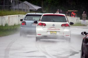 Tom Daly's STU VW Golf chases Glen Wilson's ITS VW GTI