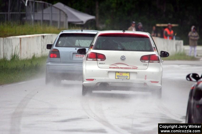 Tom Daly's STU VW Golf chases Glen Wilson's ITS VW GTI