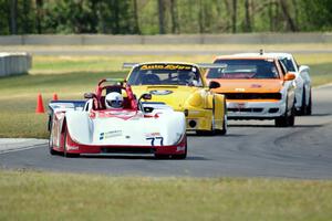 Tamara Schaal's HPD Spec Racer Ford leads the pack into turn 4.