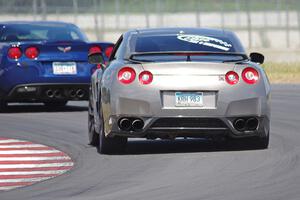 Brandon Williams' HPDE2 Nissan GT-R chases ???'s ?? Chevy Corvette