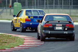 Mandy McGee's GTS2 BMW 325i and Patrick Price's PTE Nissan 200SX