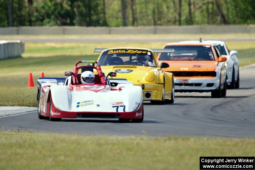 Tamara Schaal's HPD Spec Racer Ford leads the pack into turn 4.