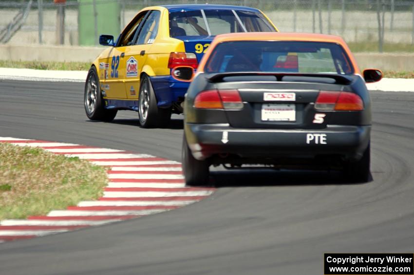 Mandy McGee's GTS2 BMW 325i and Patrick Price's PTE Nissan 200SX