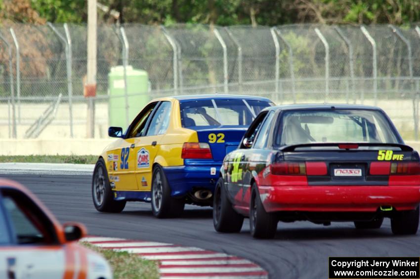 Mandy McGee's GTS2 BMW 325i and Brett Westcott's PTE Nissan Sentra SE-R