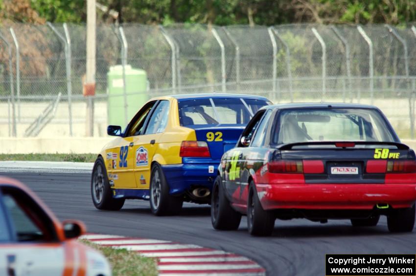 Mandy McGee's GTS2 BMW 325i and Brett Westcott's PTE Nissan Sentra SE-R