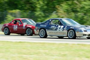 Chad Martin's TTD Mazda RX-7 and Joe Mossie's TTU Mazda Piata MK. III