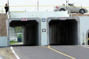 The new tunnel that leads from the post-race inspection area to the paddock.