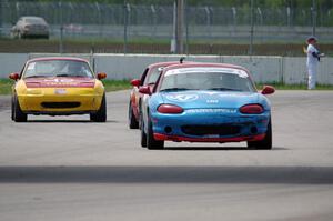 Rick Buan's, Andrew Jenkins' and Greg Youngdahl's Spec Miata Mazda Miatas