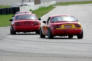 Rick Buan's, Andrew Jenkins' and Greg Youngdahl's Spec Miata Mazda Miatas