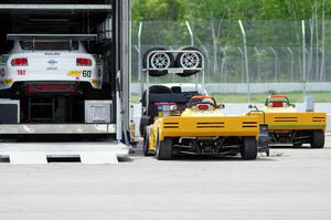 Tim Gray's GT-2 Mord Mustang and Spec Racer Ford 3 along with Matt Gray's Spec Racer Ford 3