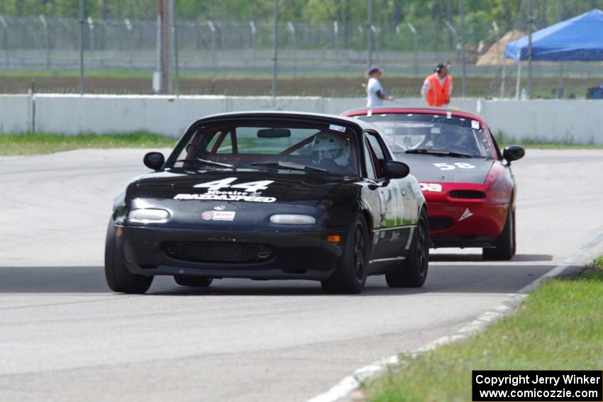 Paul Gilbert's Spec Miata Mazda Miata and Lon Blaser's STL Mazda Miata