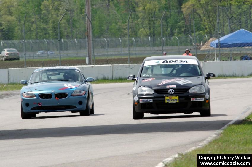 Chris Knuteson's T4 BMW Z4 and Tom Daly's T4 VW Rabbit