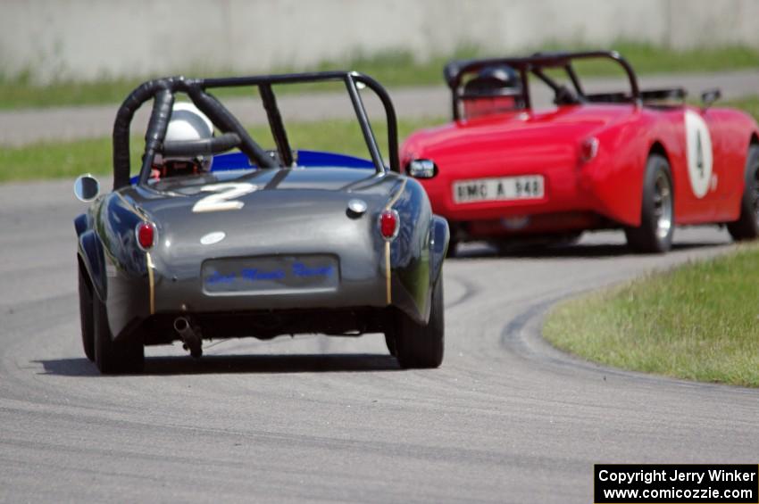 Tom Daly's and Phil Schaefer's Austin-Healey Sprites