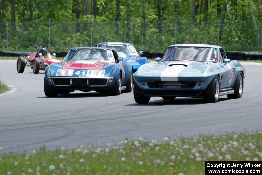 , Darwin Bosell's and Kent Burg's Chevy Corvettes along with Paul Bastyr's McNamara Formula Vee