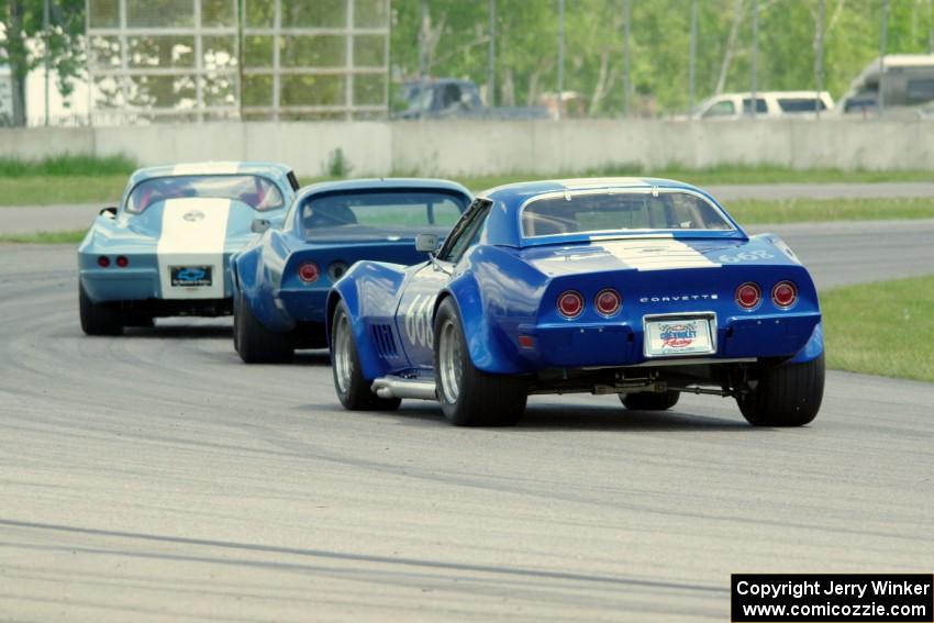 , Darwin Bosell's and Kent Burg's Chevy Corvettes