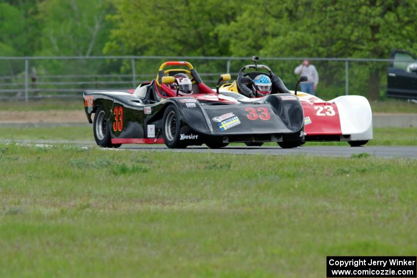 John Brown, Jr.'s Spec Racer Ford 3 and John Zeirke's Spec Racer Ford