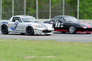 Samantha Silver's and Chris Craft's Spec Miata Mazda Miatas