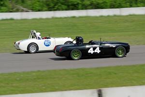 Jeff Edington's MGB and Duane Ottness' Austin-Healey Sprite