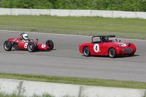 Tom Daly's Austin-Healey Sprite and Jim Gaffney's RCA Formula Vee