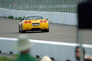 Bruce Parsons drives the Chevy Corvette pace car.