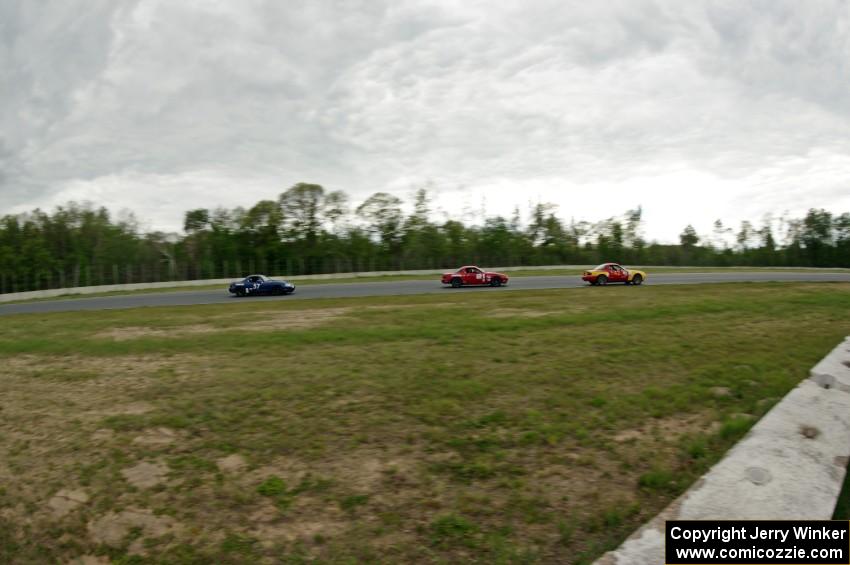 Greg Youngdahl's, Andrew Jenkins' and Craig Silver's Spec Miata Mazda Miatas