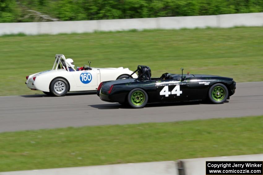 Jeff Edington's MGB and Duane Ottness' Austin-Healey Sprite