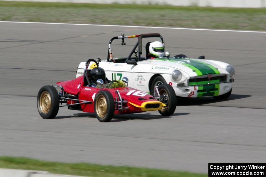 Paul Bastyr's McNamara Formula Vee and Steve Nichols' MGB